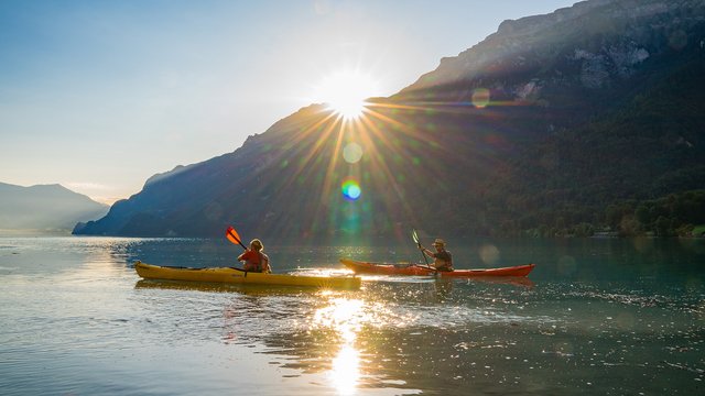 Balade en kayak sur le lac de Brienz