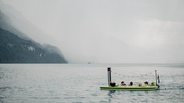Hot Tub Boat on Lake Brienz